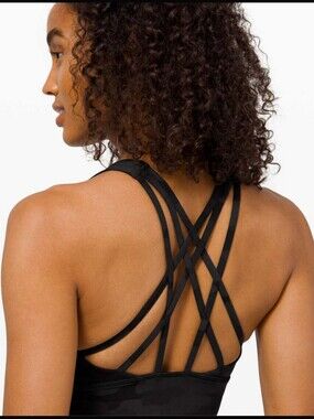 Lululemon Free to Be Serene Camo Top Sports Bra Size 6